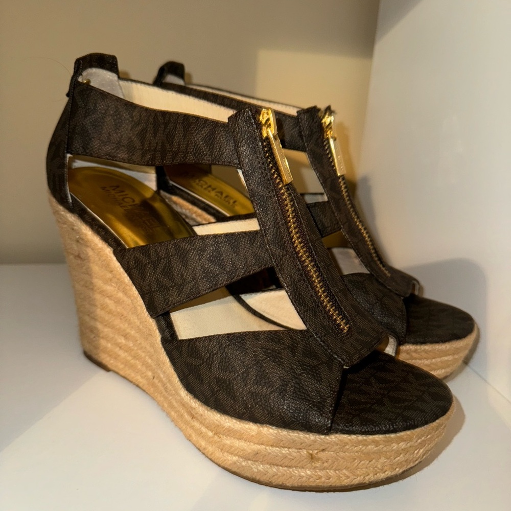 MK Michael Kors Zip Up Wedges